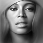 Sexy Beyonce portrait painting in Photoshop