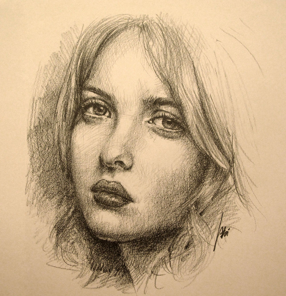 Simple Pencil Portrait Drawing